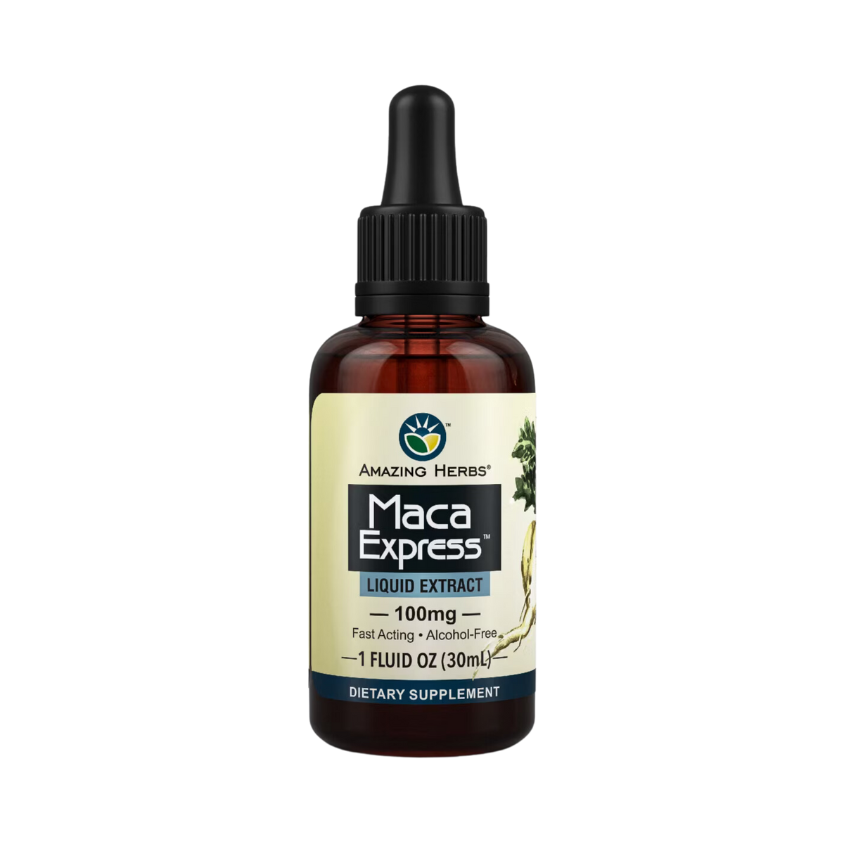 Amazing Herbs, Maca Express Liquid Extract, 100 Mg, 1 Fl Oz