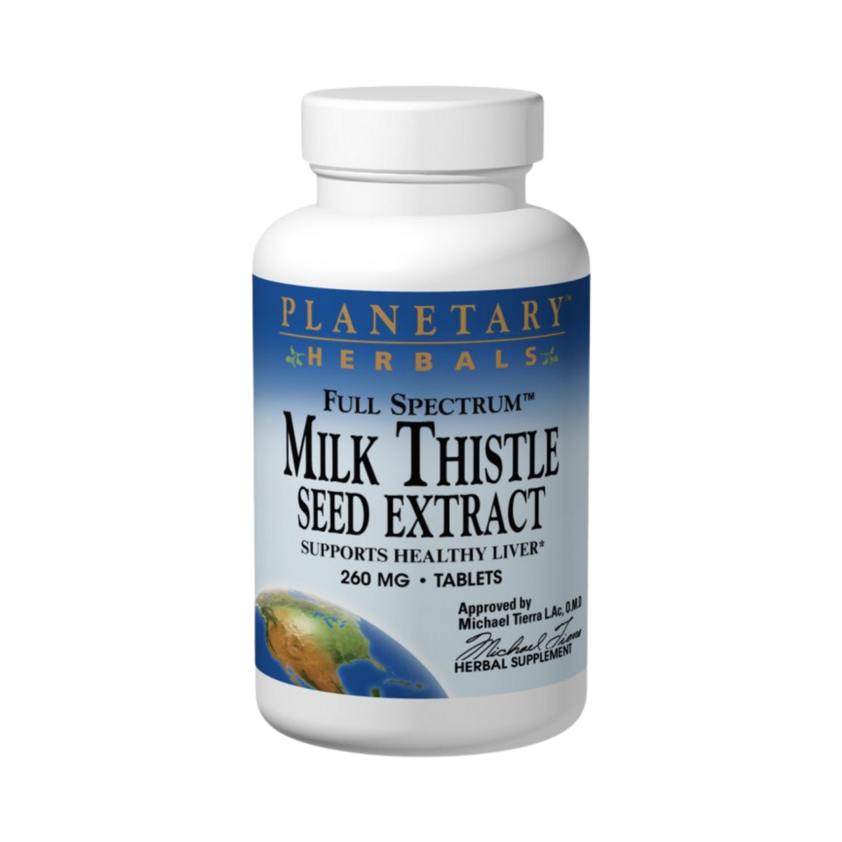 Planetary Herbals, Milk Thistle Seed Extract, Full Spectrum, 60 Tablets