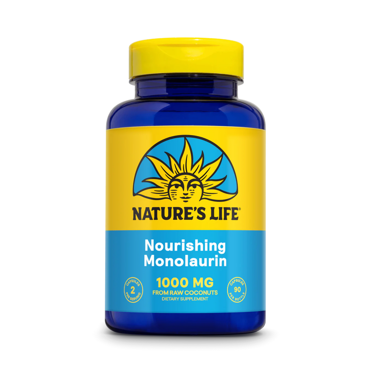 Nature's Life, Nourishing Monolaurin, 500 Mg, 90 Capsules