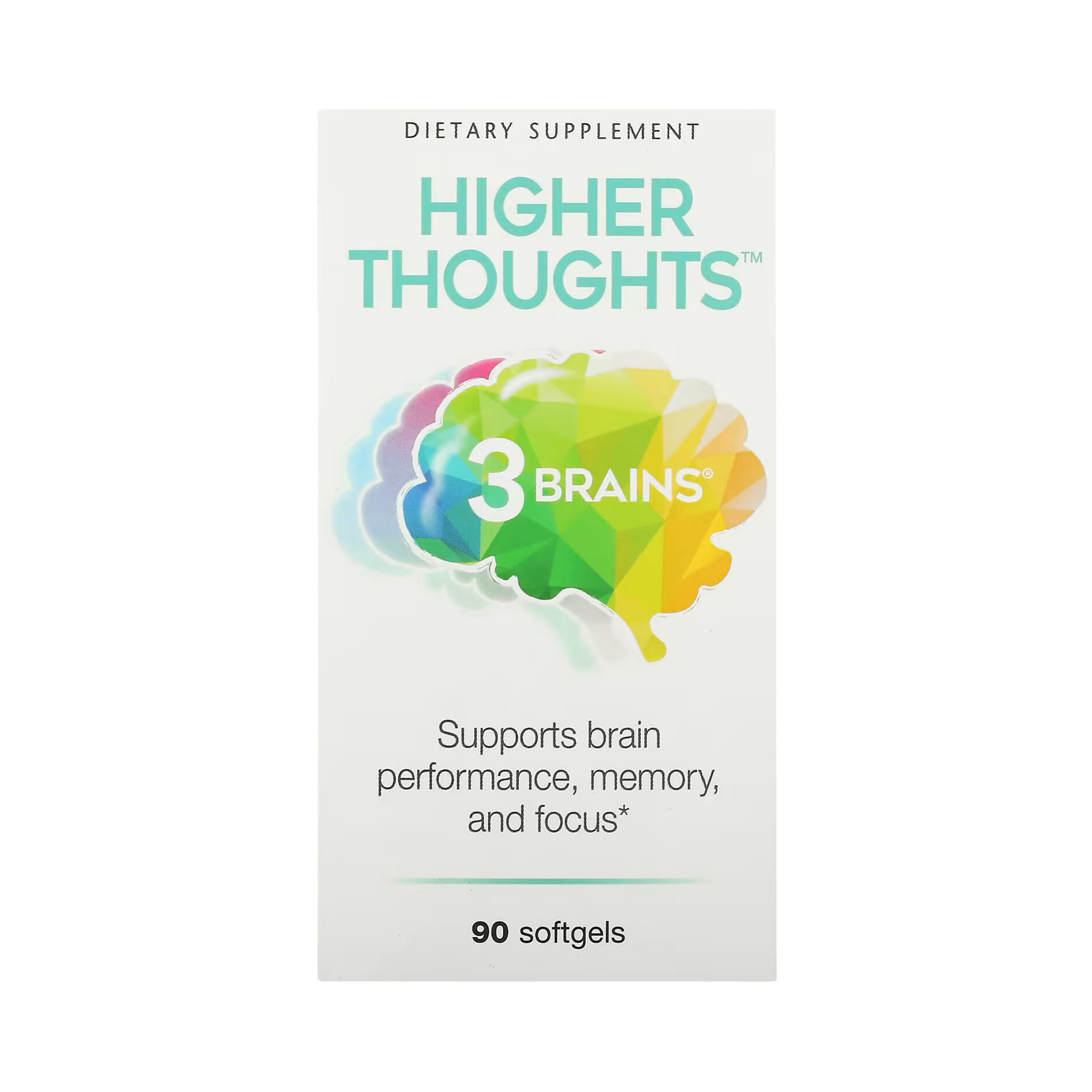 Natural Factors, 3 Brains, Higher Thoughts, 90 Softgels