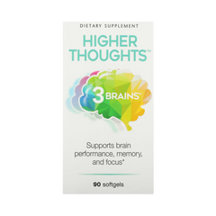 Natural Factors, 3 Brains, Higher Thoughts, 90 Softgels