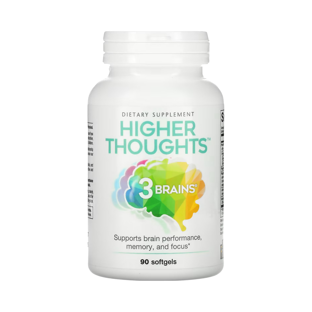 Natural Factors, 3 Brains, Higher Thoughts, 90 Softgels