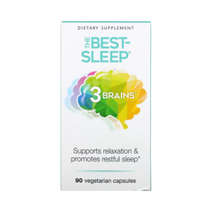 Natural Factors, 3 Brains, The Best-Sleep, 90 Vegetarian Capsules