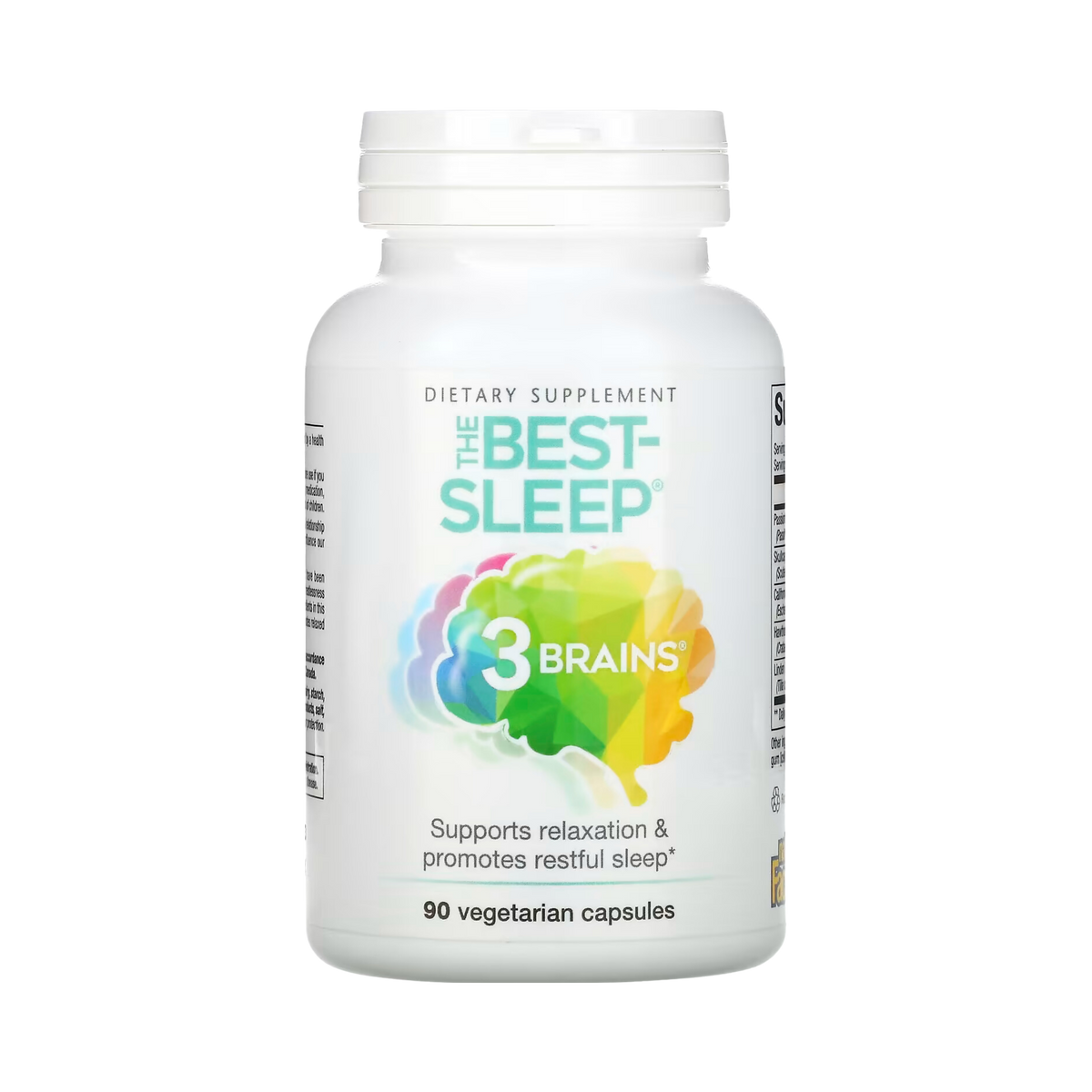 Natural Factors, 3 Brains, The Best-Sleep, 90 Vegetarian Capsules