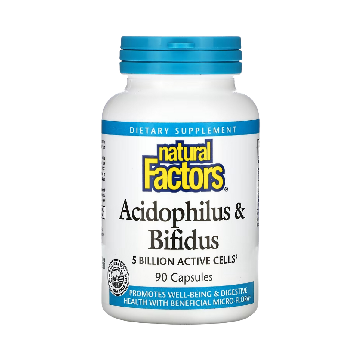 Natural Factors, Acidophilus & Bifidus, 5 Billion, 90 Capsules