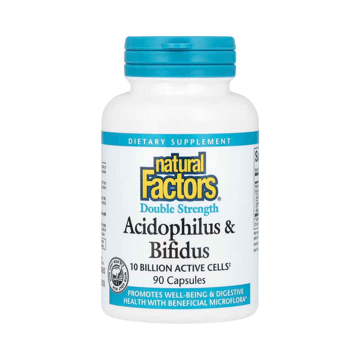 Natural Factors, Acidophilus & Bifidus, Double Strength, 10 Billion CFU, 90 Capsules