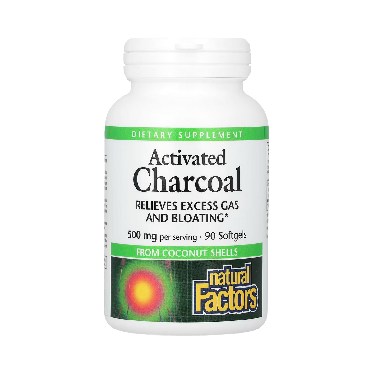 Natural Factors, Activated Charcoal, 500 Mg, 90 Softgels