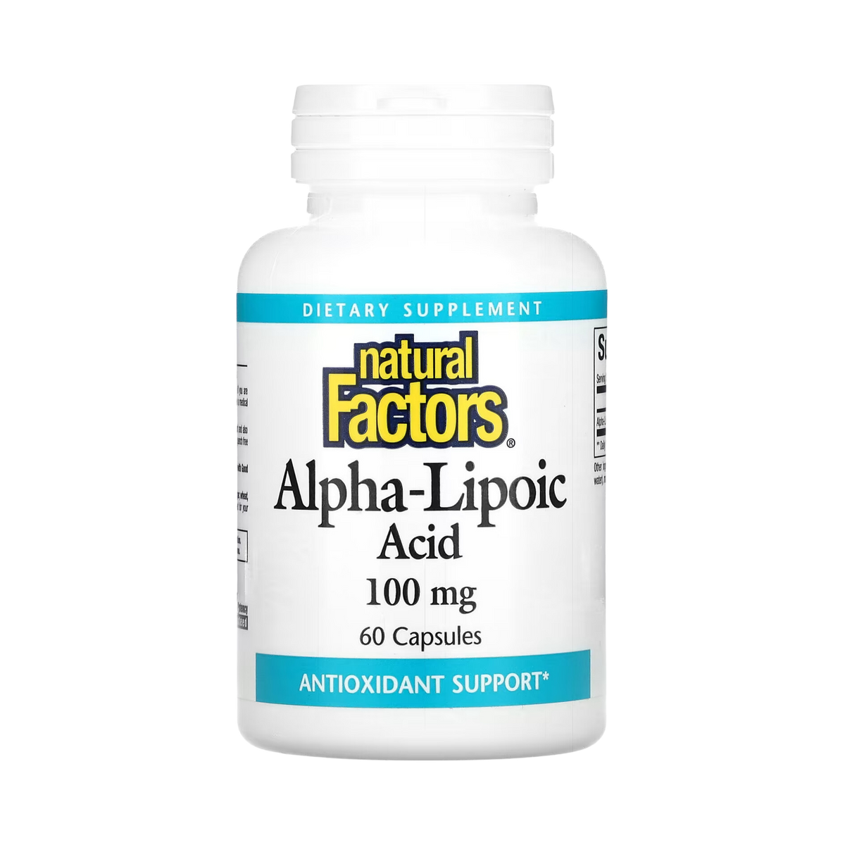 Natural Factors, Alpha-Lipoic Acid, 100 Mg, 60 Capsules