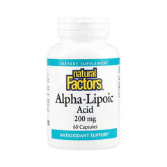 Natural Factors, Alpha-Lipoic Acid, 200 Mg, 60 Capsules