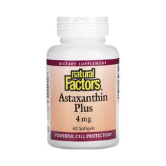 Natural Factors, Astaxanthin Plus, 4 Mg, 60 Softgels