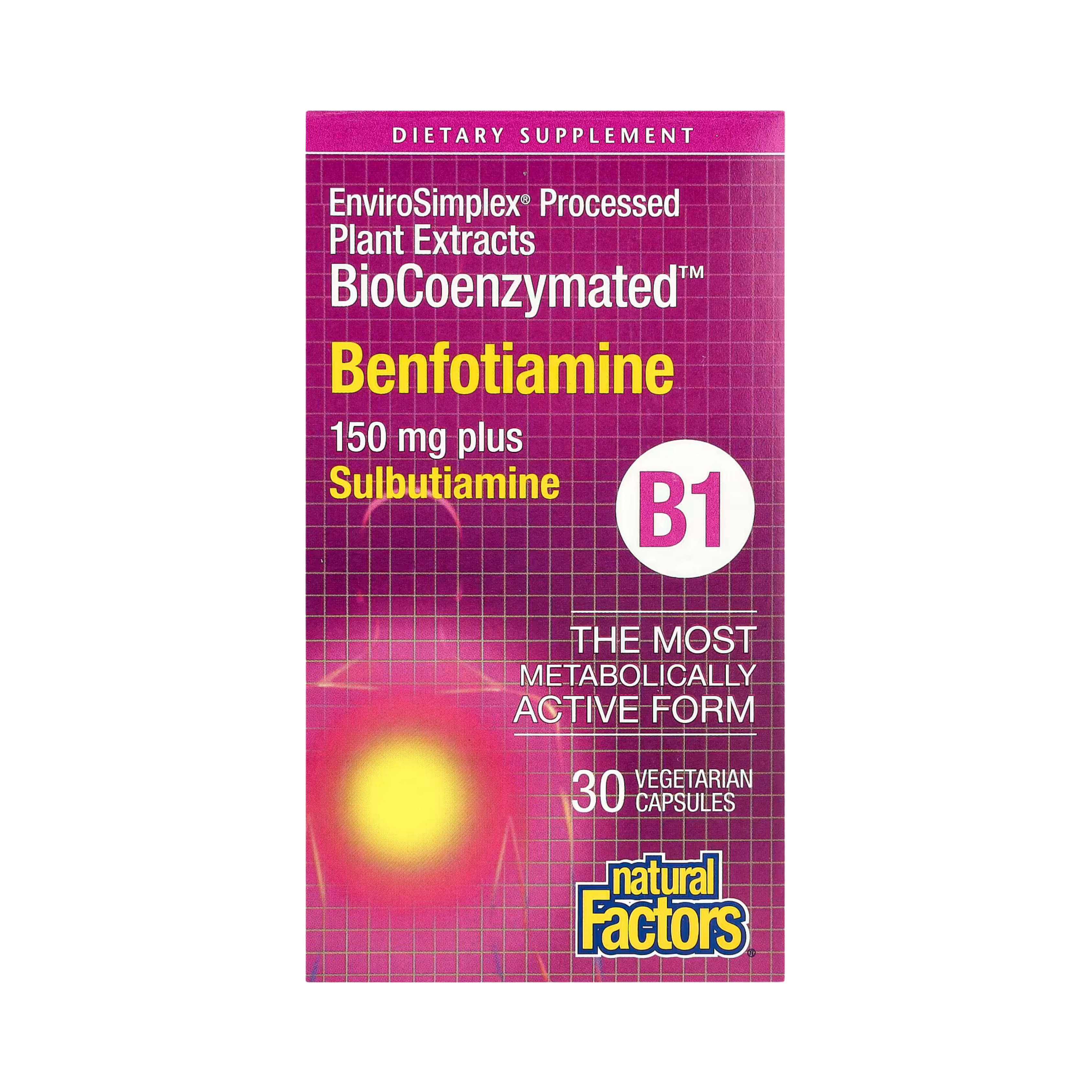 Natural Factors, Benfotiamine Plus Sulbutiamine, 30 Vegetarian Capsules