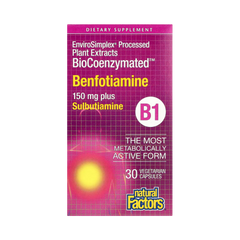 Natural Factors, Benfotiamine Plus Sulbutiamine, 30 Vegetarian Capsules