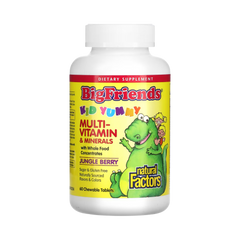 Natural Factors, Big Friends, Chewable Multi-Vitamin & Minerals, Jungle Berry, 60 Chewable Tablets