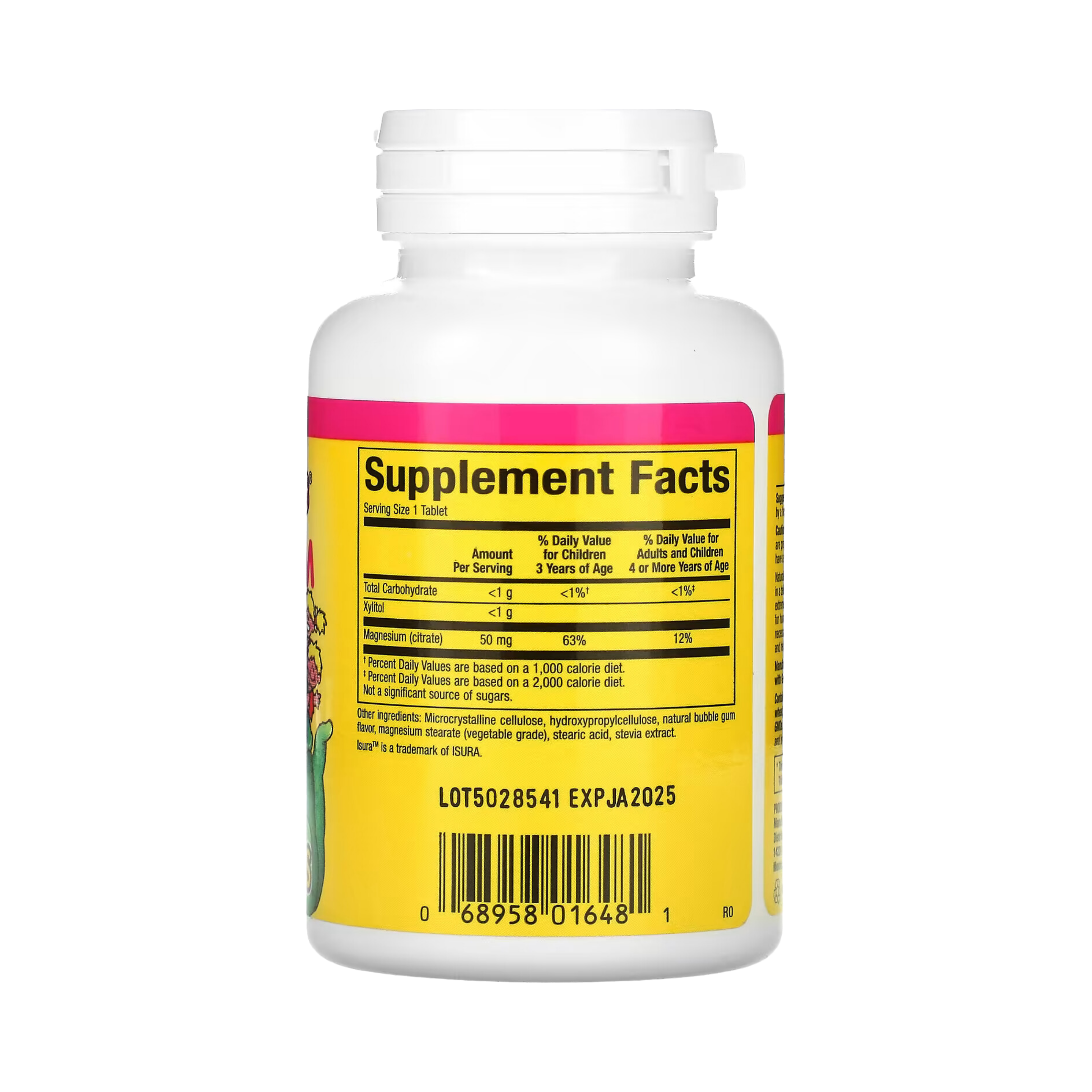 Natural Factors, Big Friends, Magnesium Citrate, Bubble Gum, 50 Mg, 60 Chewable Tablets