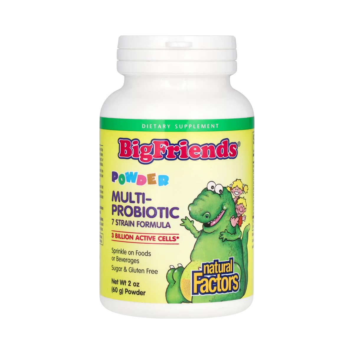 Natural Factors, BigFriends, Multi-Probiotic Powder, 3 Billion CFU, 2 Oz