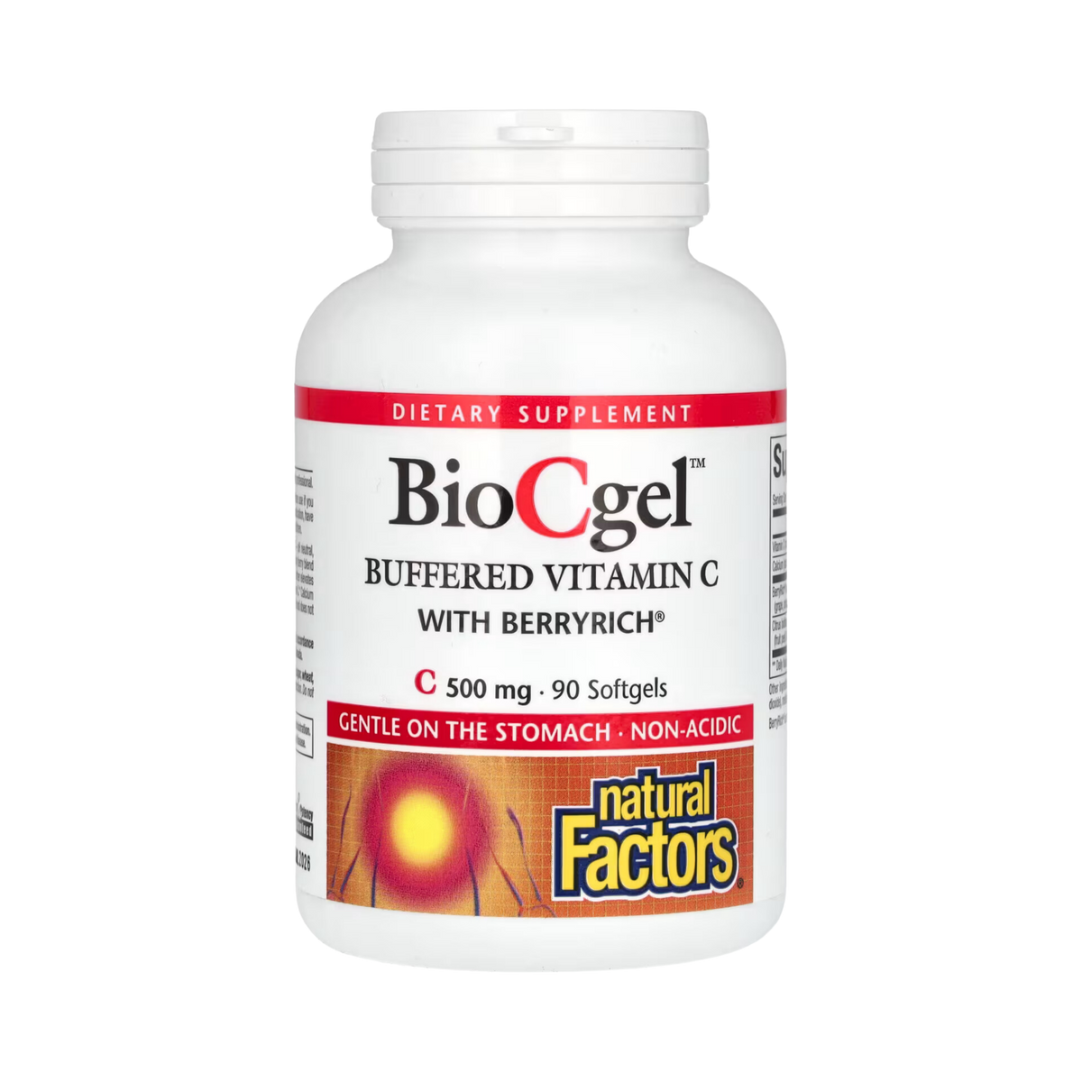 Natural Factors, BioCgel, Buffered Vitamin C with BerryRich, 500 Mg, 90 Softgels