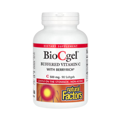 Natural Factors, BioCgel, Buffered Vitamin C with BerryRich, 500 Mg, 90 Softgels