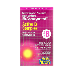 Natural Factors, BioCoenzymated, Active B Complex, 60 Vegetarian Capsules