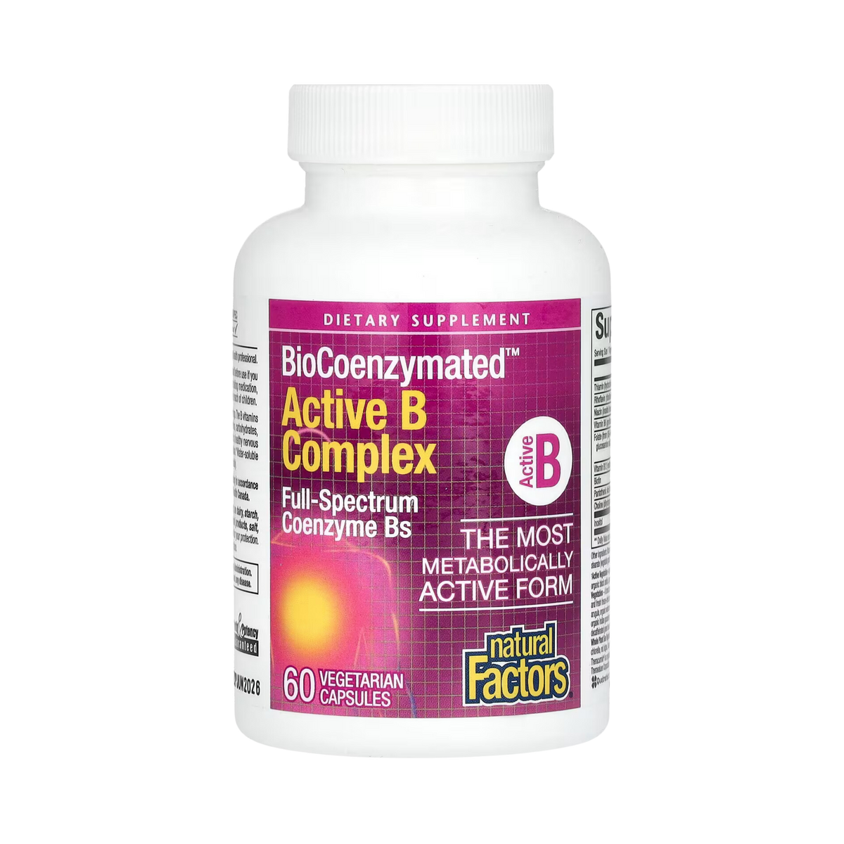 Natural Factors, BioCoenzymated, Active B Complex, 60 Vegetarian Capsules