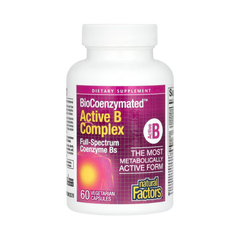 Natural Factors, BioCoenzymated, Active B Complex, 60 Vegetarian Capsules