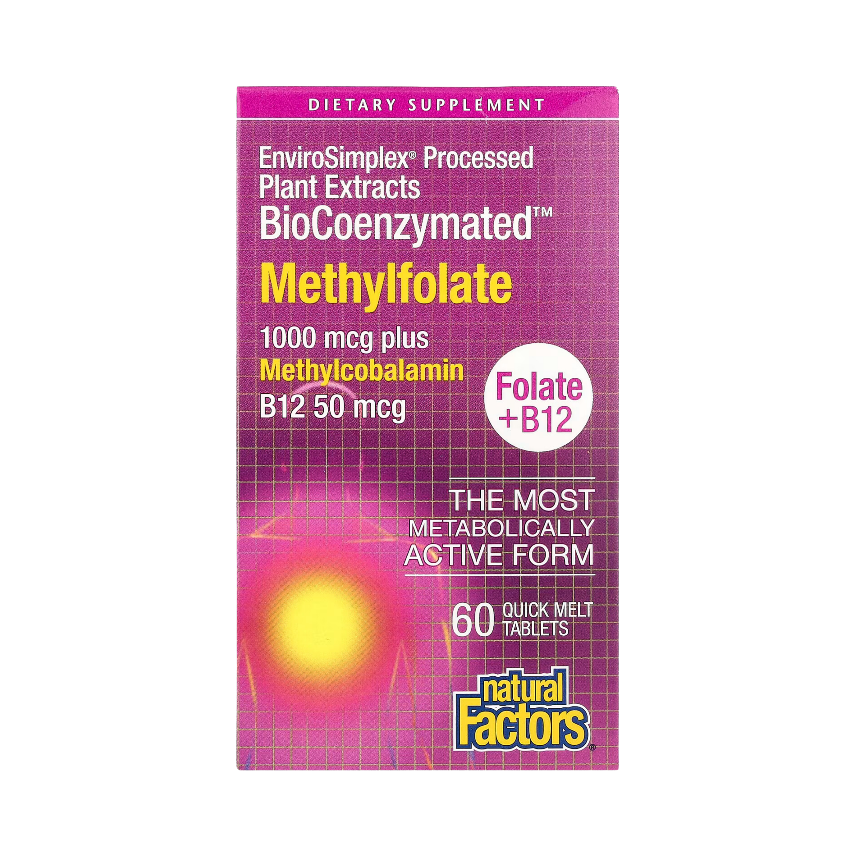 Natural Factors, BioCoenzymated, Methylfolate, 1,000 mcg, 60 Quick Melt Tablets