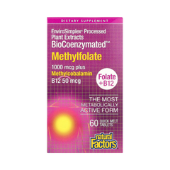 Natural Factors, BioCoenzymated, Methylfolate, 1,000 mcg, 60 Quick Melt Tablets