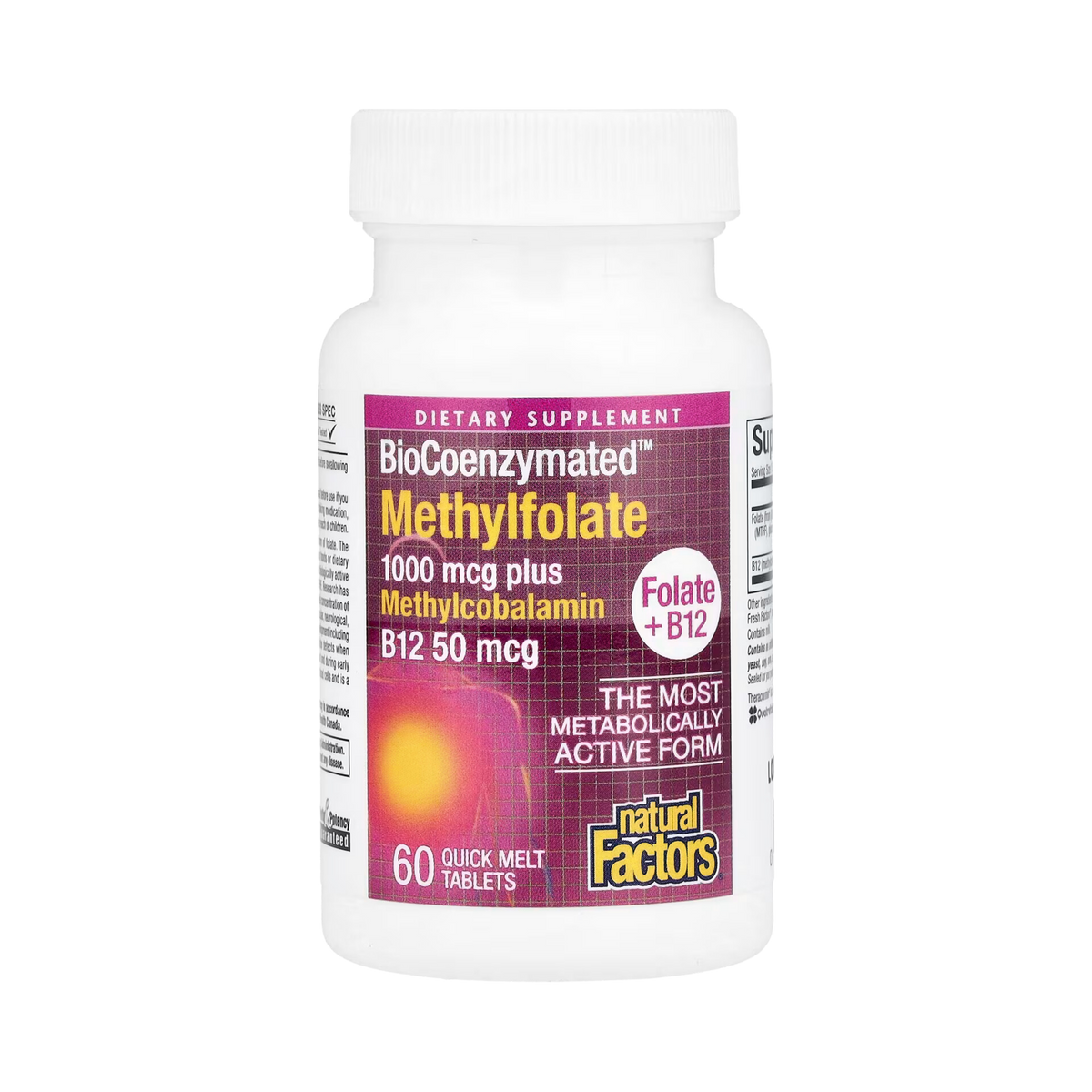 Natural Factors, BioCoenzymated, Methylfolate, 1,000 mcg, 60 Quick Melt Tablets