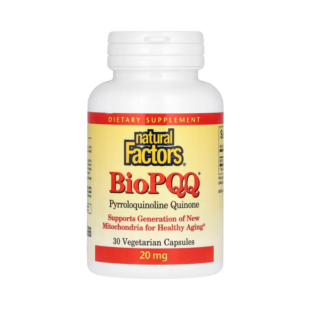 Natural Factors, BioPQQ, 20 Mg, 30 Vegetarian Capsules