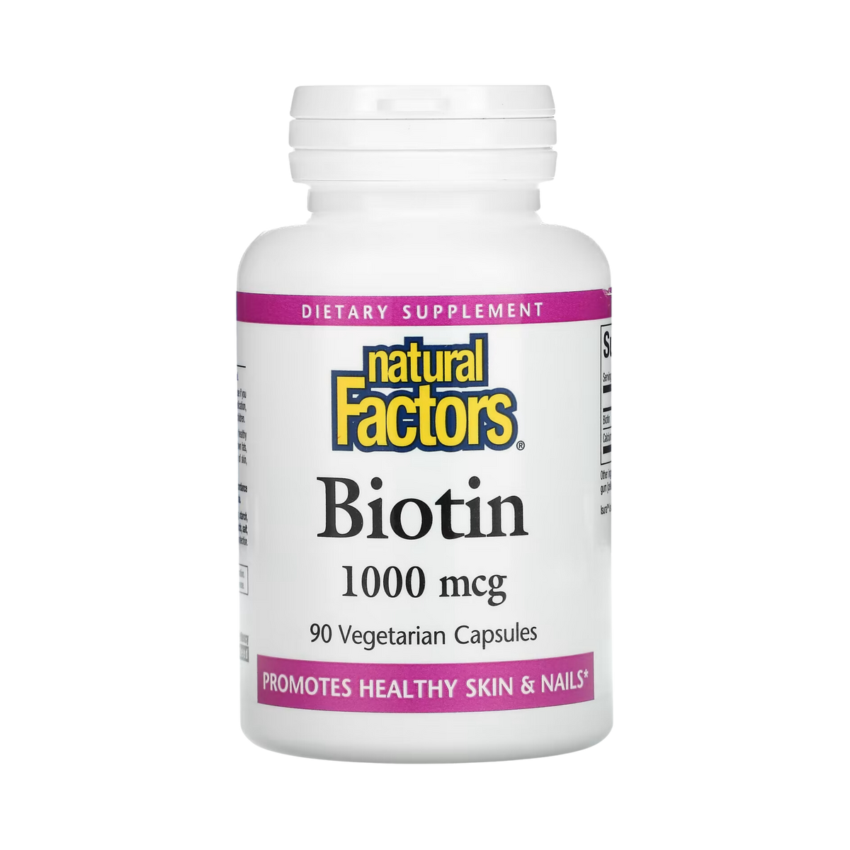 Natural Factors, Biotin, 1,000 Mcg, 90 Vegetarian Capsules