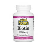 Natural Factors, Biotin, 1,000 Mcg, 90 Vegetarian Capsules