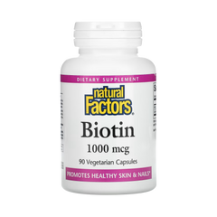 Natural Factors, Biotin, 1,000 Mcg, 90 Vegetarian Capsules