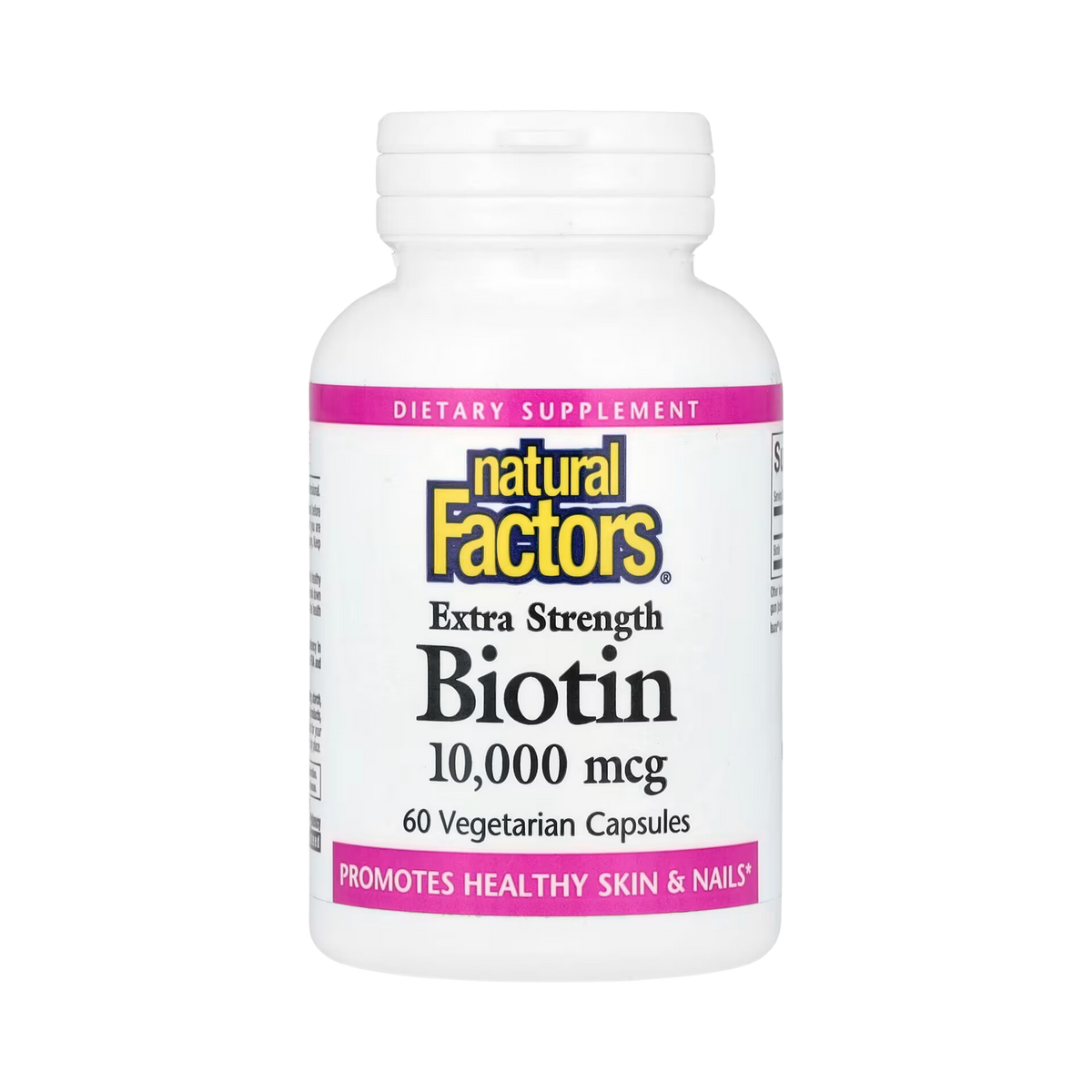 Natural Factors, Biotin, Extra Strength, 10,000 Mcg, 60 Vegetarian Capsules