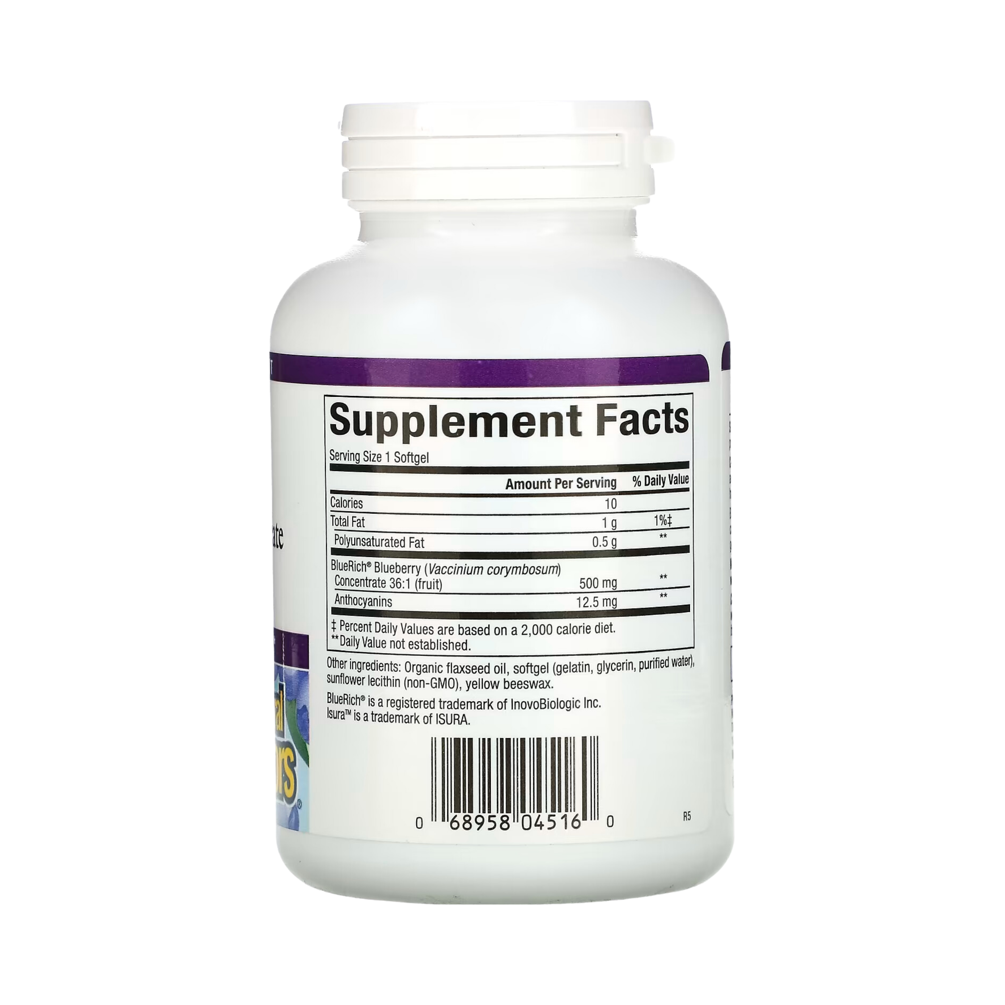 Natural Factors, BlueRich, Super Strength Blueberry Concentrate, 500 Mg, 90 Softgels