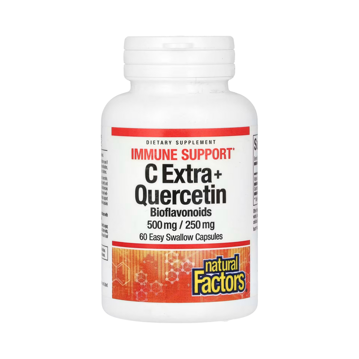 Natural Factors, C Extra + Quercetin, 500 mg/ 250 mg, 60 Easy Swallow Capsules