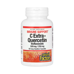 Natural Factors, C Extra + Quercetin, 500 mg/ 250 mg, 60 Easy Swallow Capsules