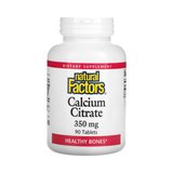 Natural Factors, Calcium Citrate, 350 Mg, 90 Tablets