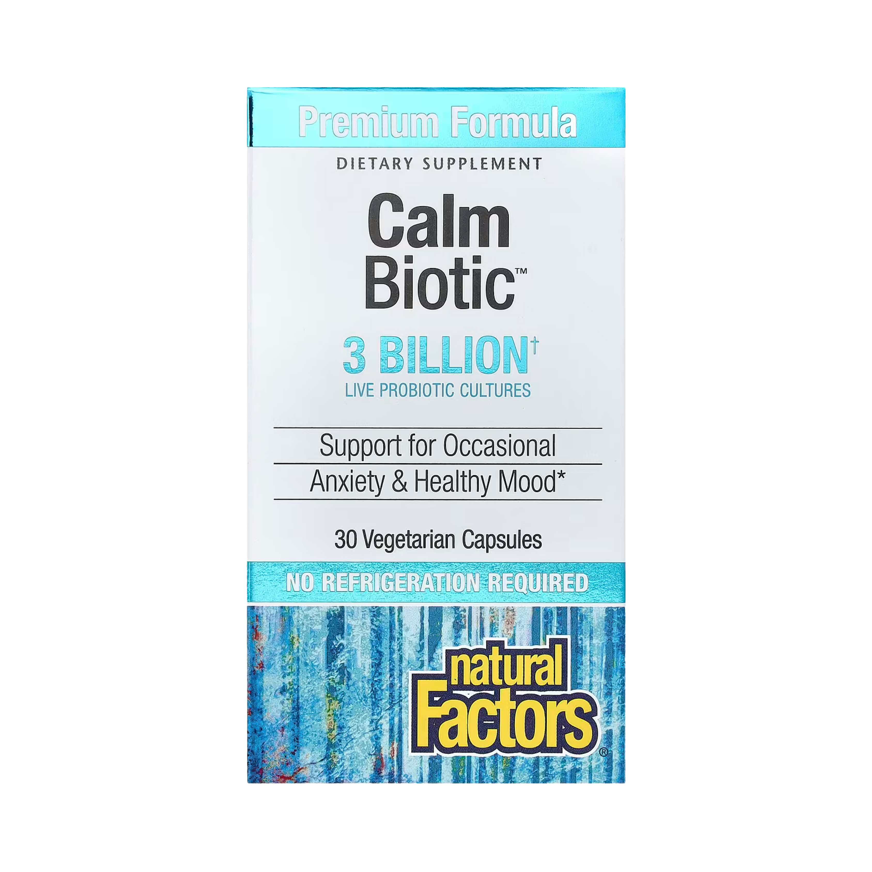 Natural Factors, Calm Biotic, 3 Billion, 30 Vegetarian Capsules