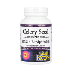 Natural Factors, Celery Seed, Standardized Extract, 120 Vegetarian Capsules