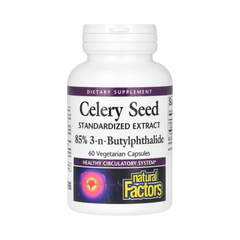 Natural Factors, Celery Seed, Standardized Extract, 60 Vegetarian Capsules