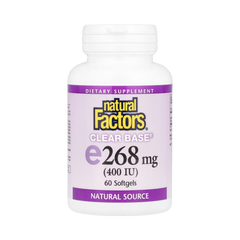 Natural Factors, Clear Base Vitamin E, 268 mg (400 IU), 60 Softgels