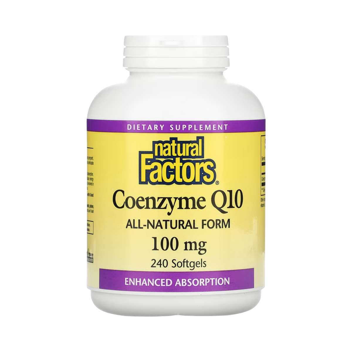 Natural Factors, Coenzyme Q10, 100 Mg, 240 Softgels