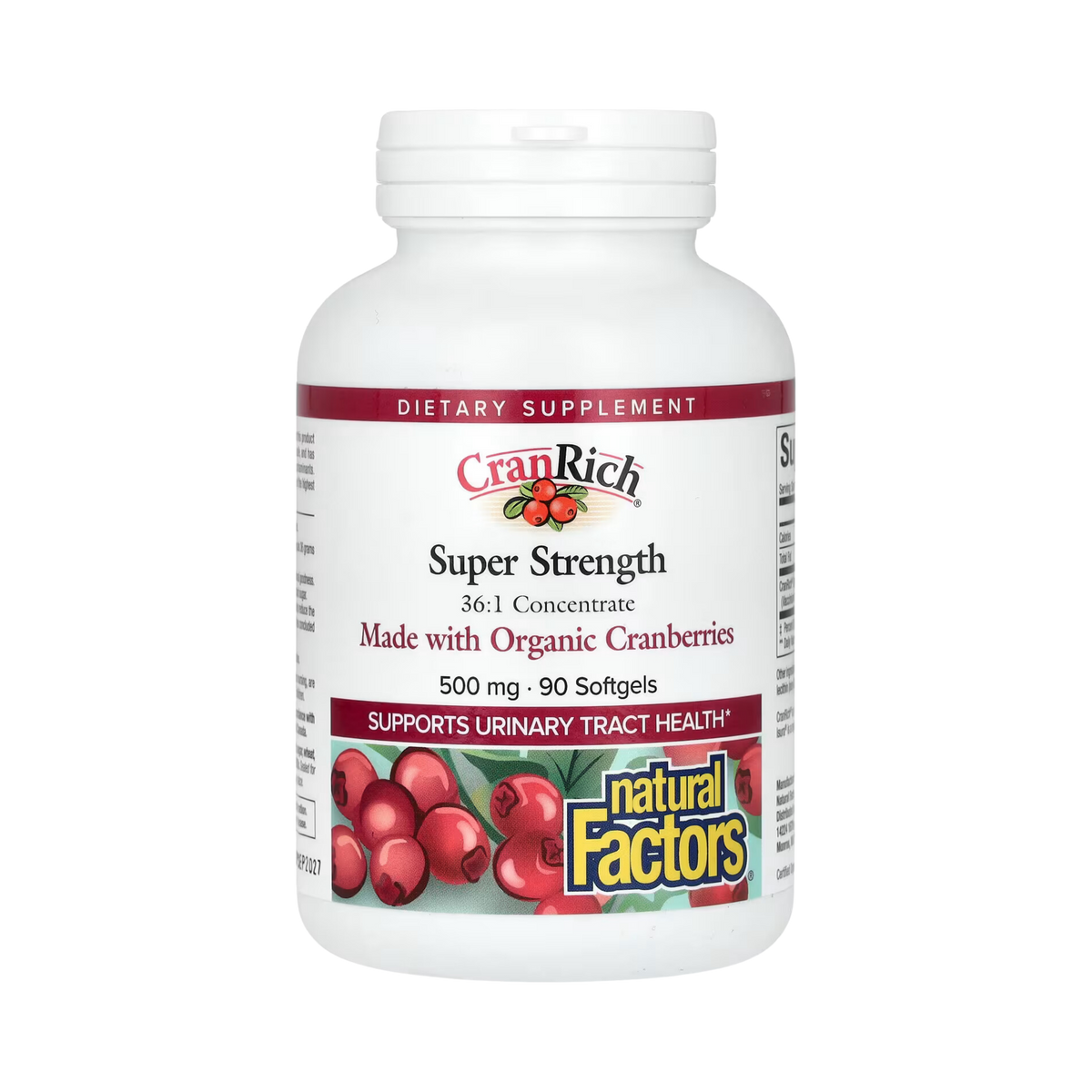 Natural Factors, CranRich, Super Strength, 500 Mg, 90 Softgels