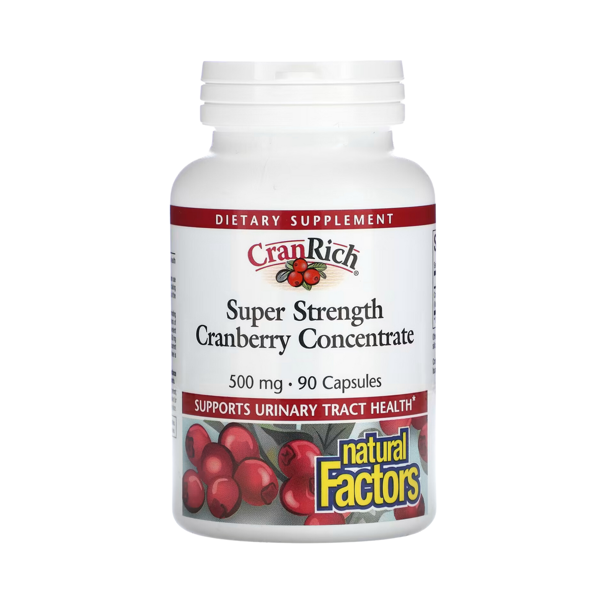 Natural Factors, CranRich, Super Strength, Cranberry Concentrate, 500 Mg, 90 Capsules