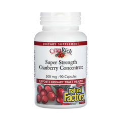 Natural Factors, CranRich, Super Strength, Cranberry Concentrate, 500 Mg, 90 Capsules