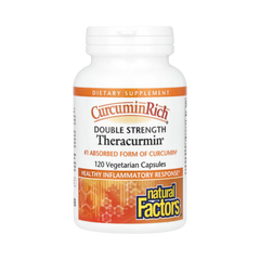 Natural Factors, CurcuminRich, Double Strength Theracurmin, 120 Vegetarian Capsules