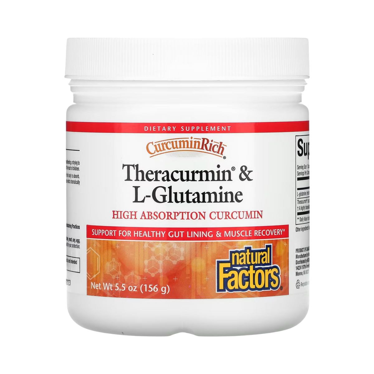 Natural Factors, CurcuminRich, Theracurmin & L-Glutamine, 5.5 Oz