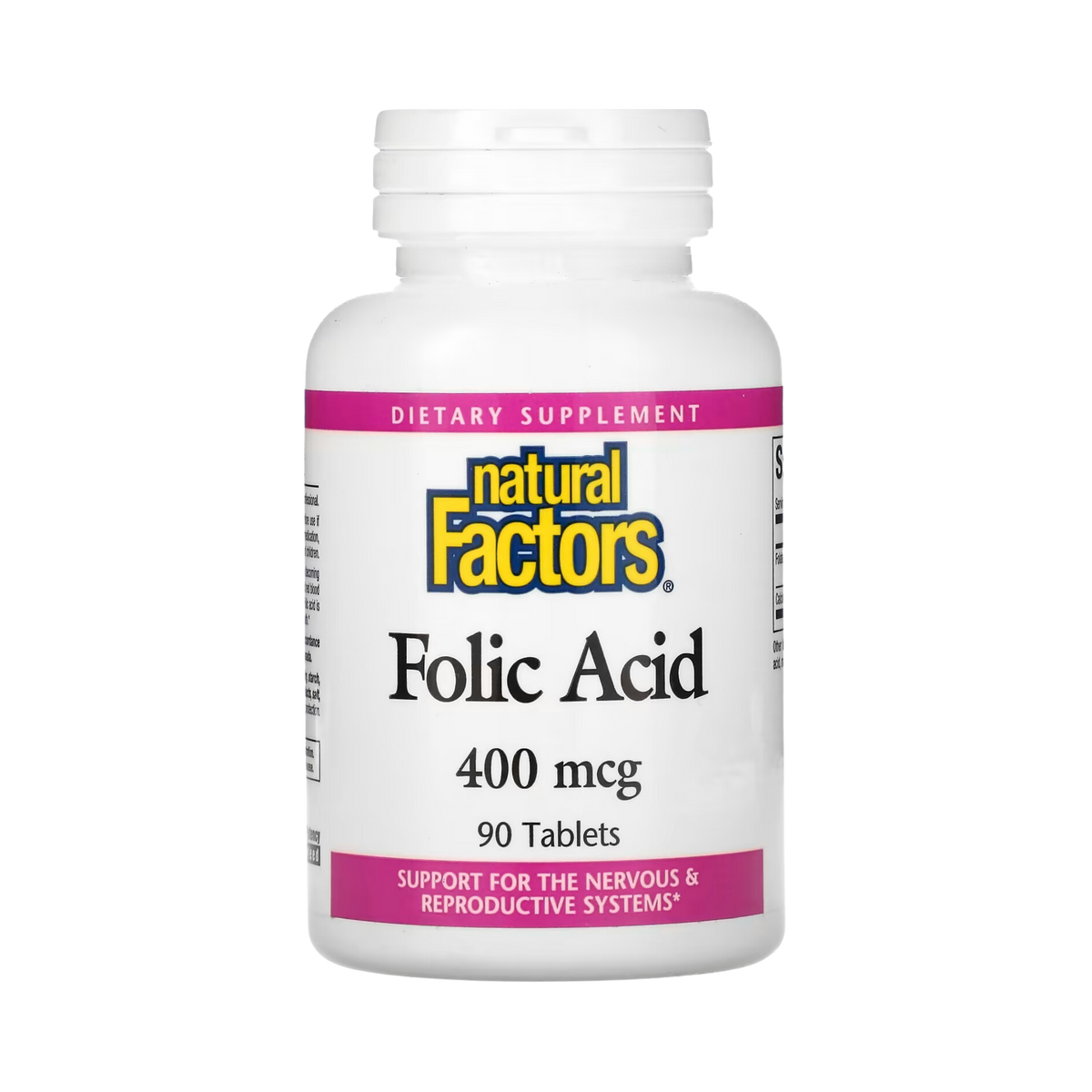 Natural Factors, Folic Acid, 400 Mcg, 90 Tablets