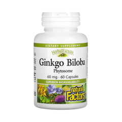 Natural Factors, Ginkgo Biloba, Phytosome, 60 Mg, 60 Capsules