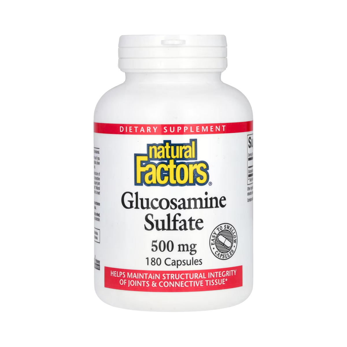 Natural Factors, Glucosamine Sulfate, 500 Mg, 180 Capsules