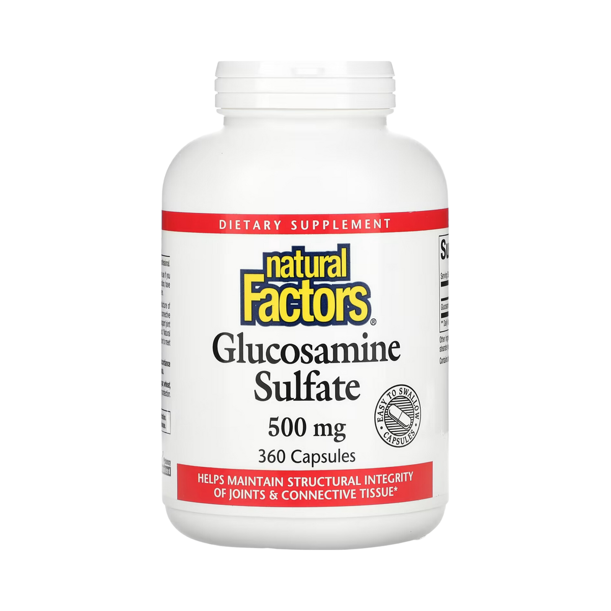 Natural Factors, Glucosamine Sulfate, 500 Mg, 360 Capsules